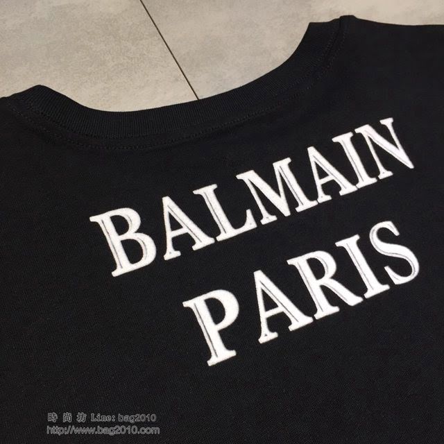 Balmain短袖衣 19春夏新款 巴爾曼黑色男T恤  tzy1630